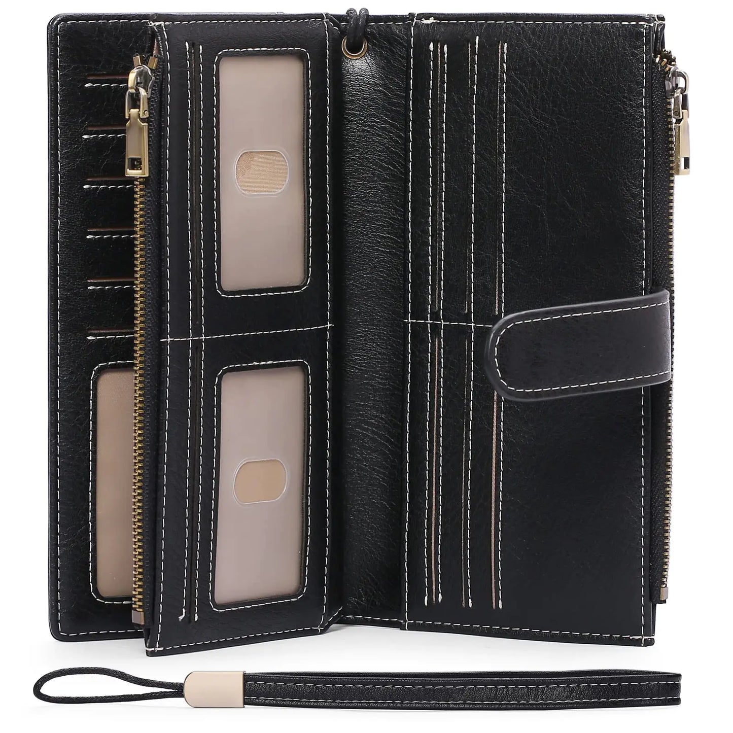 Women's Leather RFID Clutch Wallet