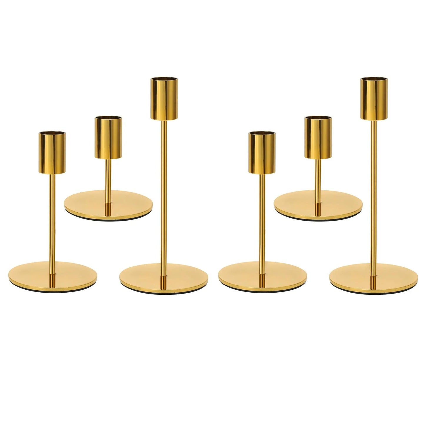 6 PCS Gold Candlestick Holders Gold Candle Holder