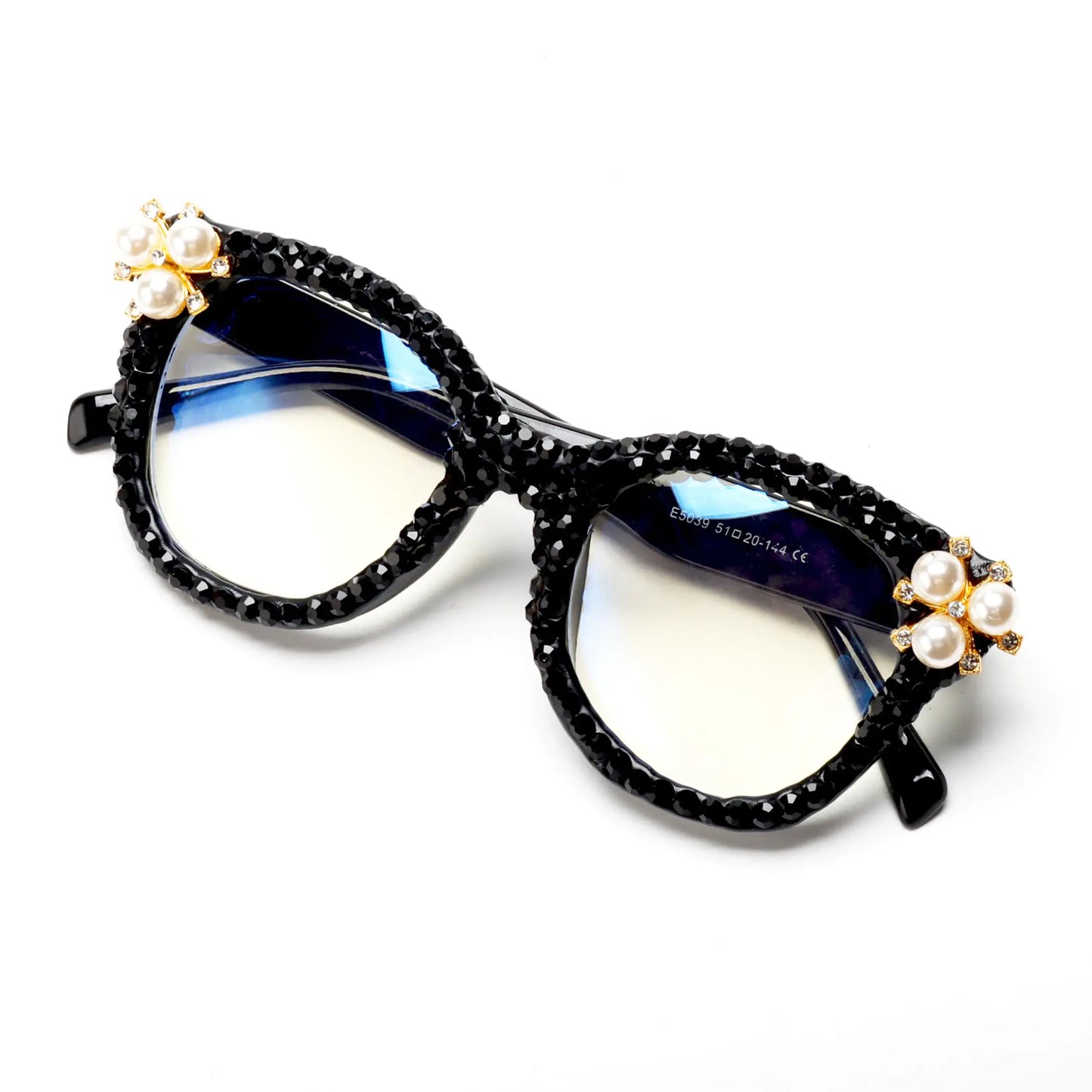 Oversized Christmas Rhinestone Reading Glasses