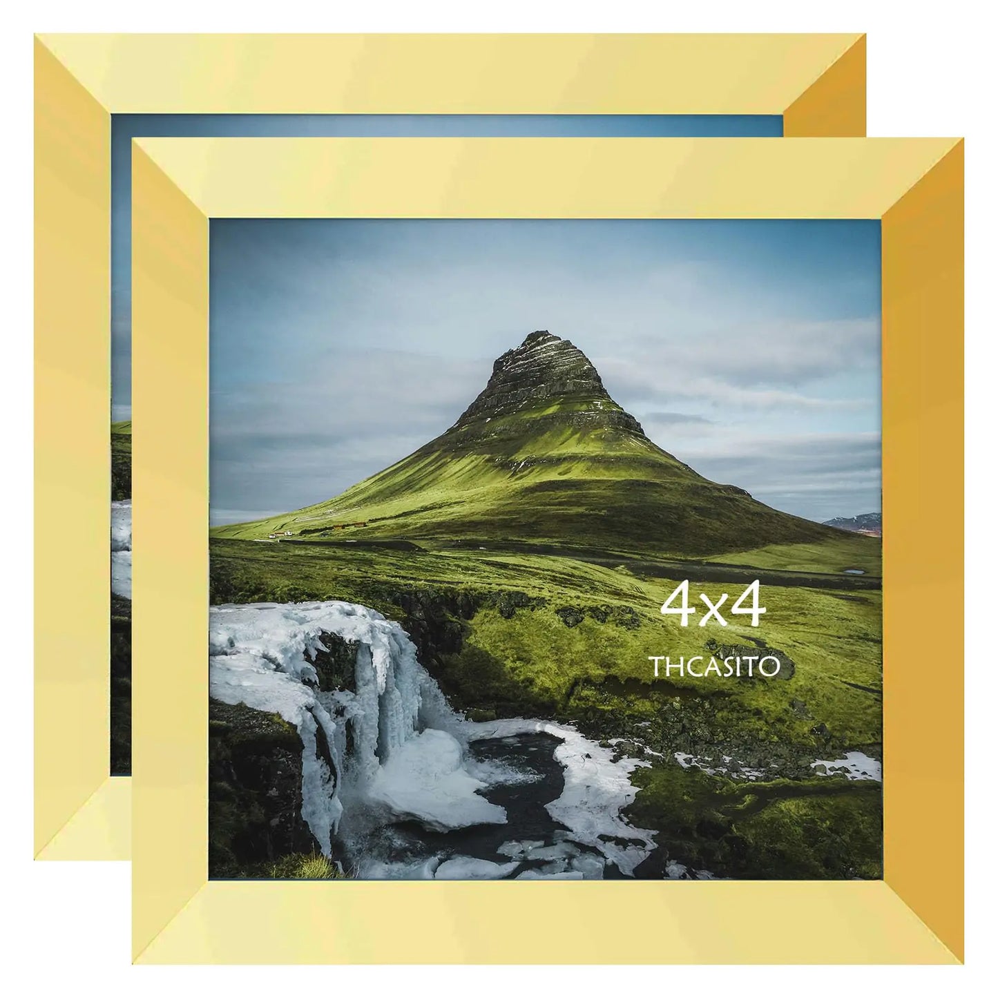 Gold 4x4 Square Photo Frames – 2 Pack