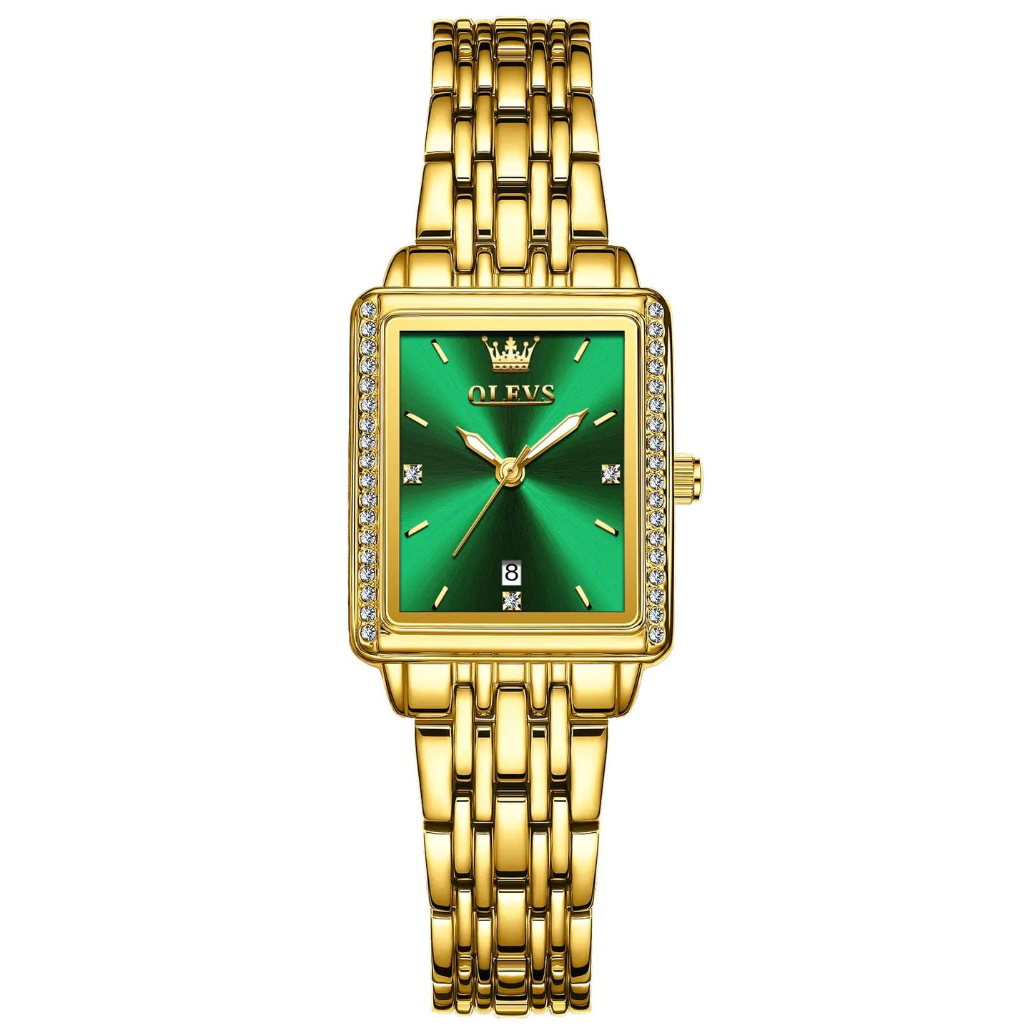 Women's Square Stainless Steel Dress Watch