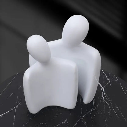 Nordic Style Resin Abstract Couple Sculptures (2pcs Set)