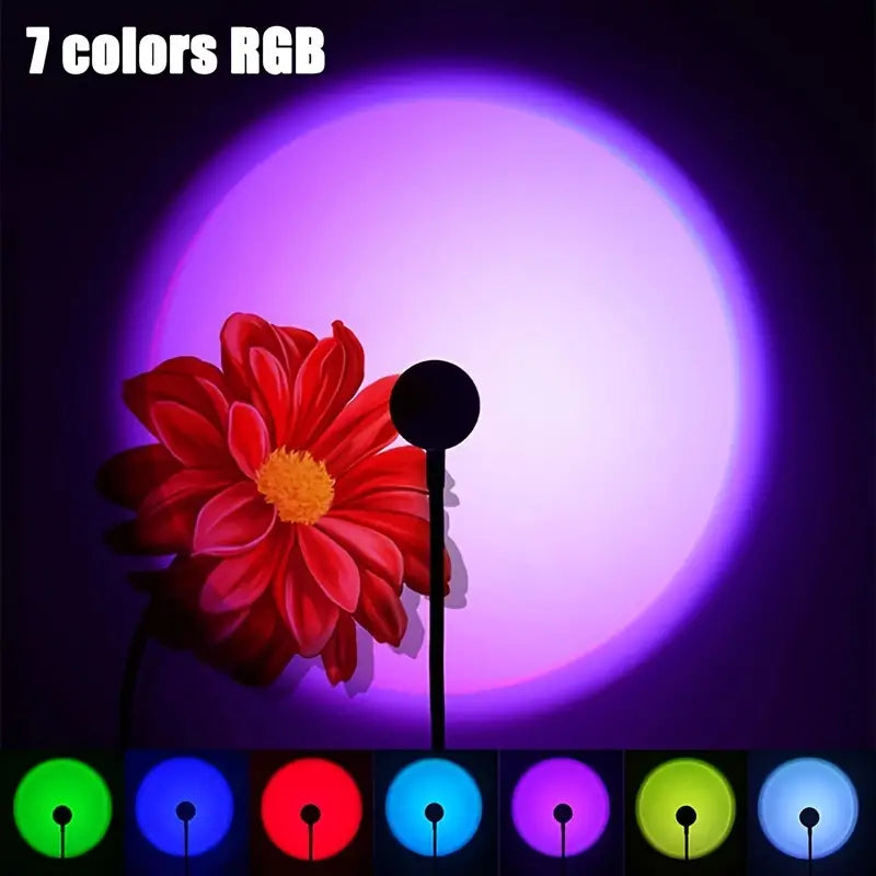 7-Color LED Sunset Projection Lamp