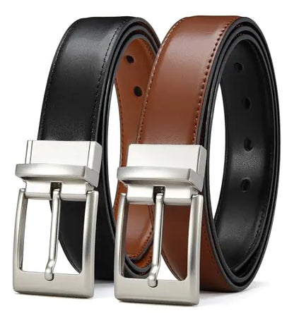 Reversible Leather Dress Belt for Men