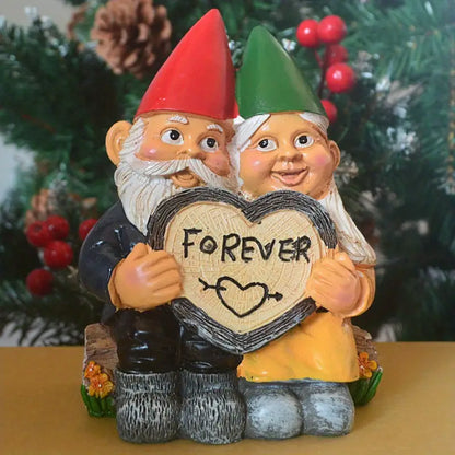 Dwarf Couple Love Sculptures (1pc)