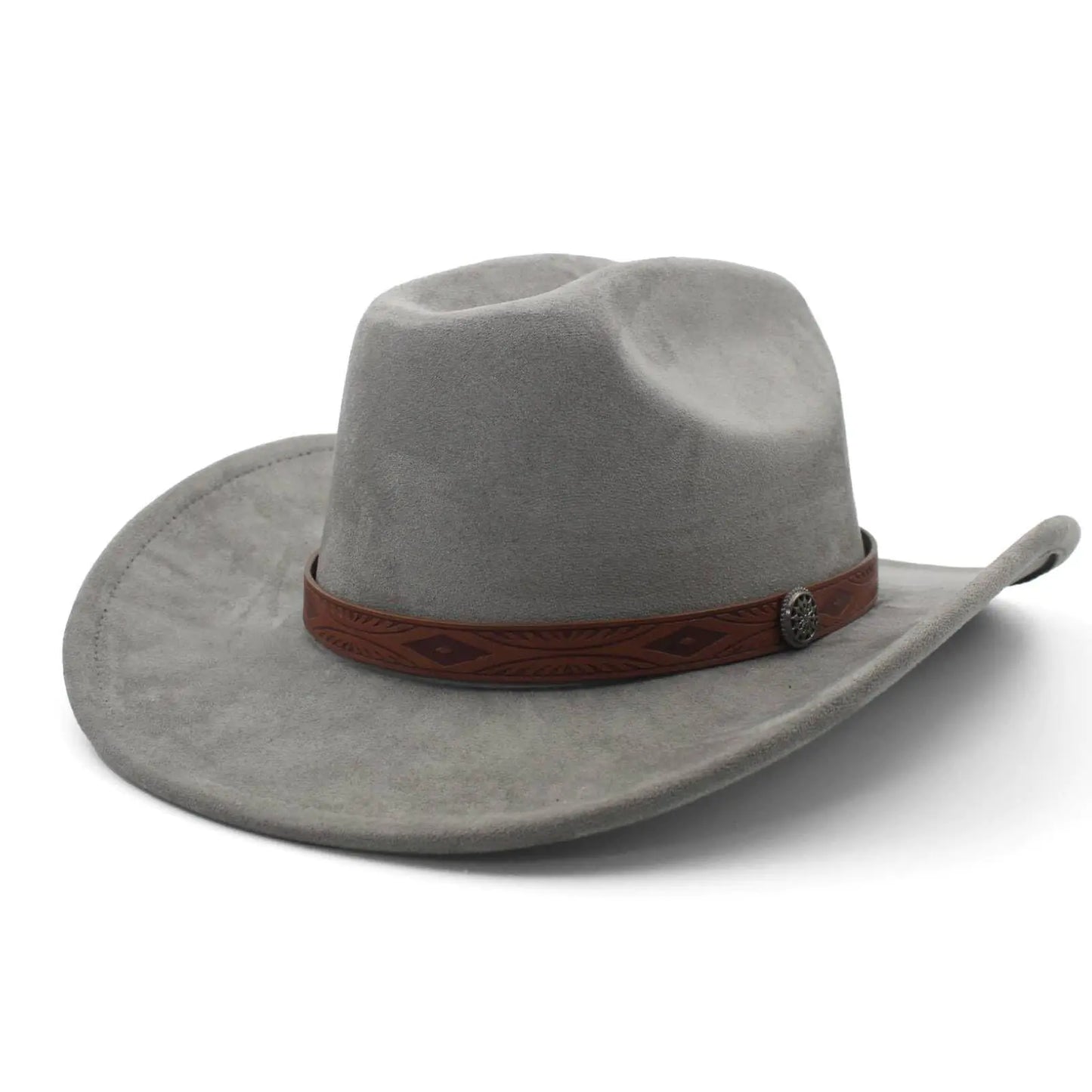 Wide Brim Western Suede Cowboy Hat