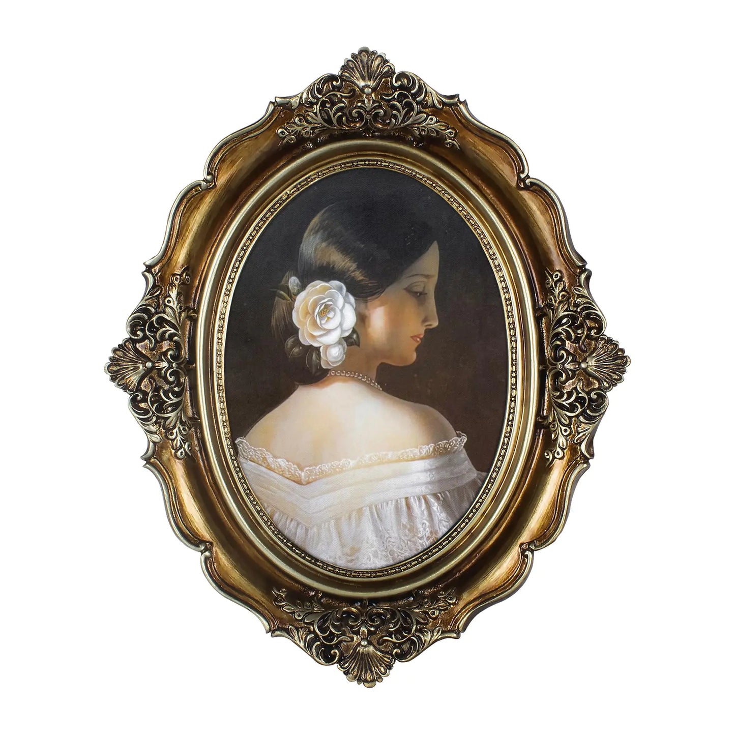 Bronze Antique Oval Picture Frame
