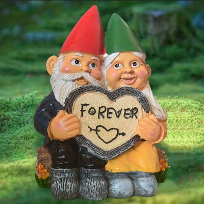 Dwarf Couple Love Sculptures (1pc)