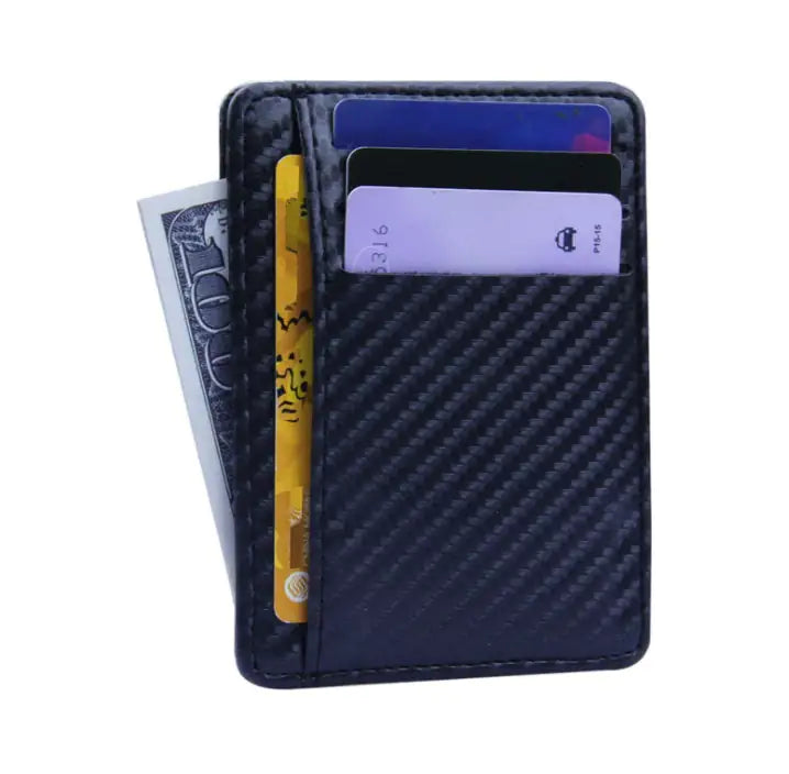Slim Carbon Fiber RFID Wallet for Men