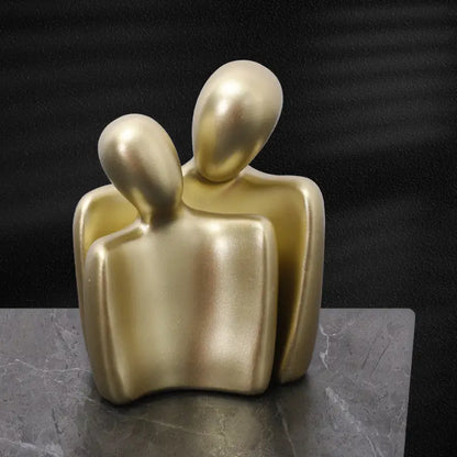 Nordic Style Resin Abstract Couple Sculptures (2pcs Set)