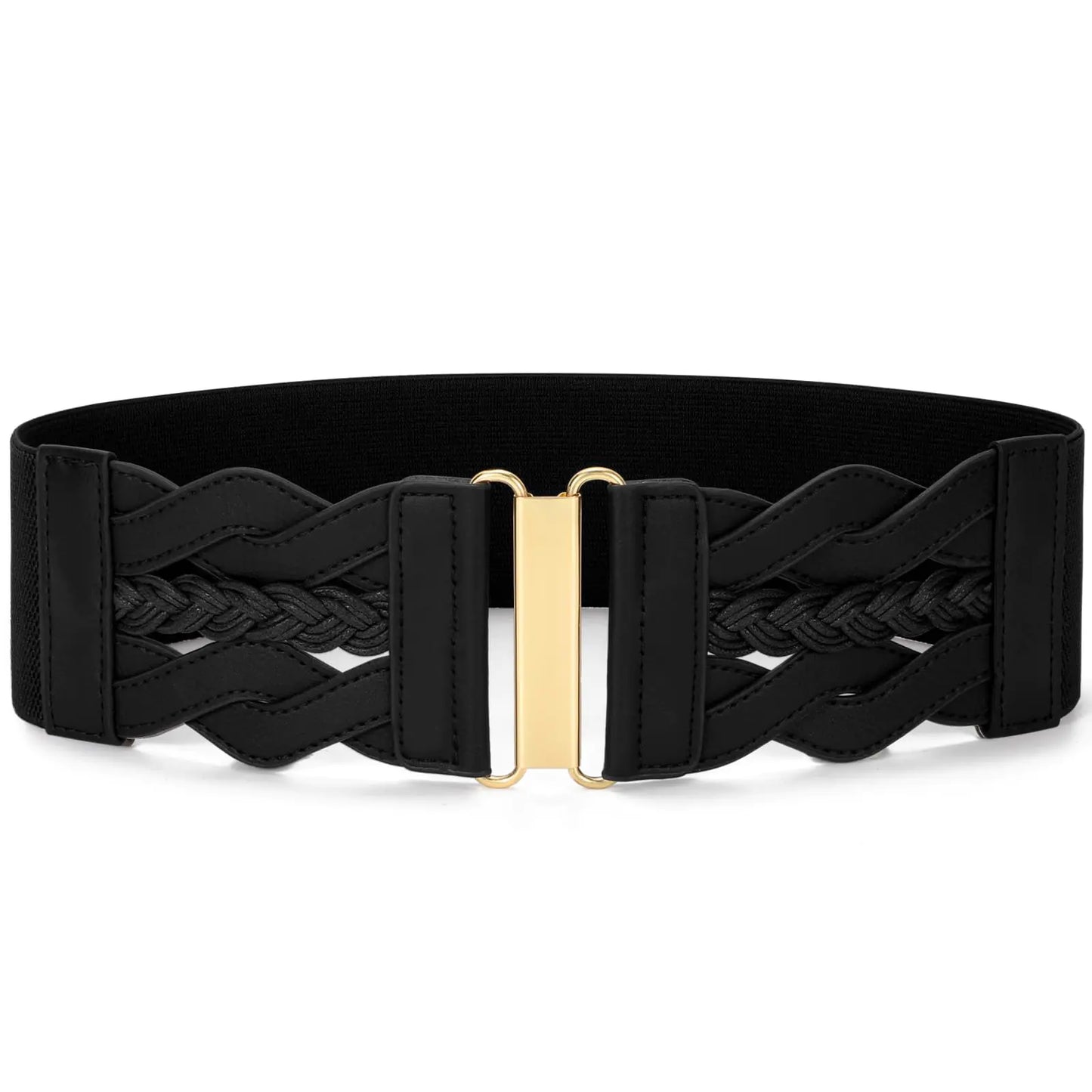 Vintage Stretch Belt with Gold Buckle