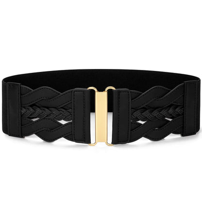 Vintage Stretch Belt with Gold Buckle