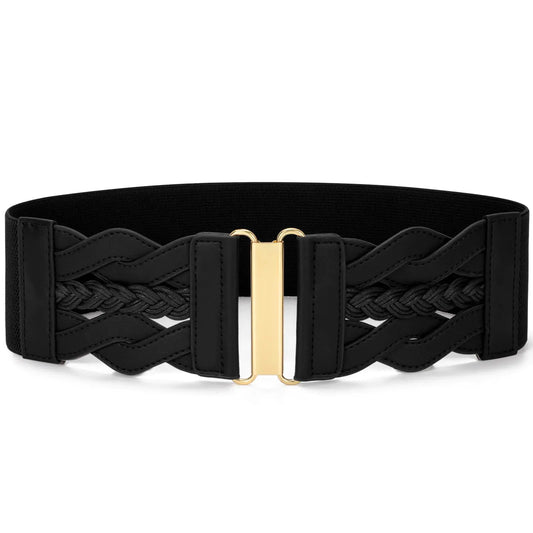 Vintage Stretch Belt with Gold Buckle
