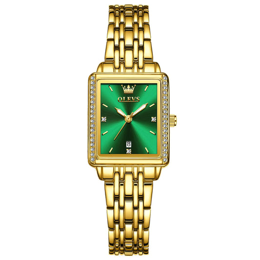 Women's Square Stainless Steel Dress Watch