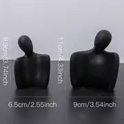Nordic Style Resin Abstract Couple Sculptures (2pcs Set)