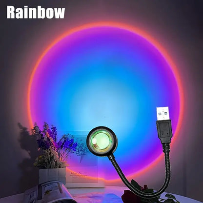 7-Color LED Sunset Projection Lamp