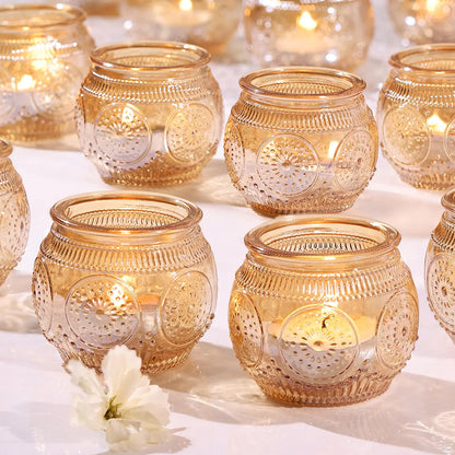 Gold Votive Candle Holders – 48 Pcs