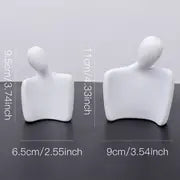 Nordic Style Resin Abstract Couple Sculptures (2pcs Set)